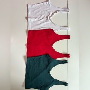 Hollister Fitted Ribbed Crop Tank Top